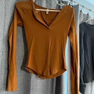 Free People Cinnamon Long Sleeve Top